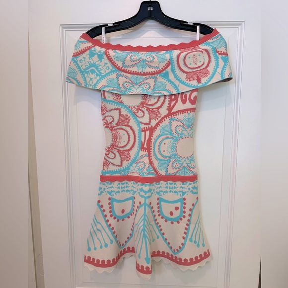 NEW Foxiedox Winnie off shoulder mini dress multi color - Picture 4 of 15